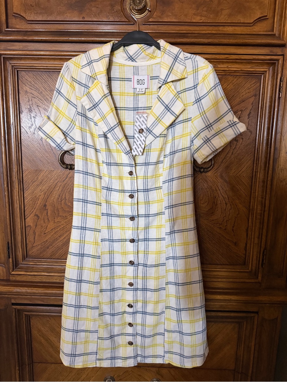 NWT Urban Outfitters BDG Simona Button Down Shirt Mini Dress - Picture 5 of 7